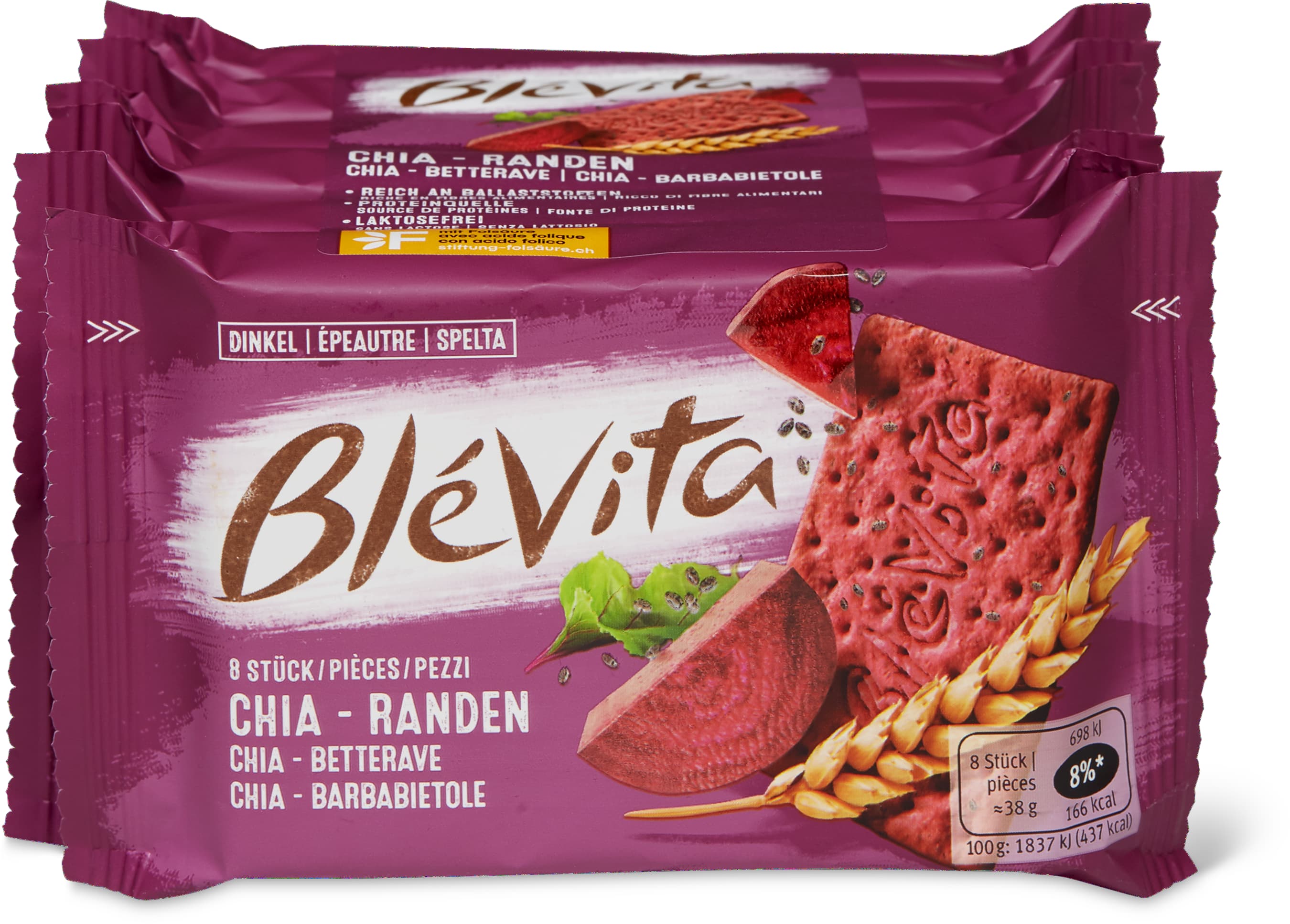 Chia-Randen vegan, laktosefrei